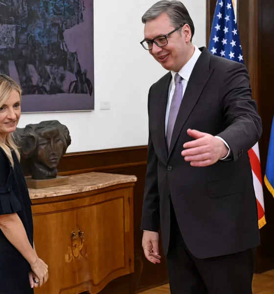 Nem volt meg a szemkontaktus - a szerb elnök fogadta Sarah Rogerset, aki azzal a bejelentéssel örvendeztette meg, hogy az Egyesült Államok részt vesz a belgrádi expón