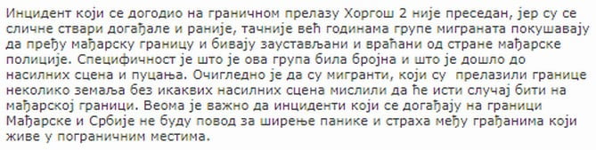 EXKLUZÍV: A szerbiai menekültügyi hivatal reméli, hogy a röszkeihez hasonló események nem váltanak ki pánikot a lakosság körében 5