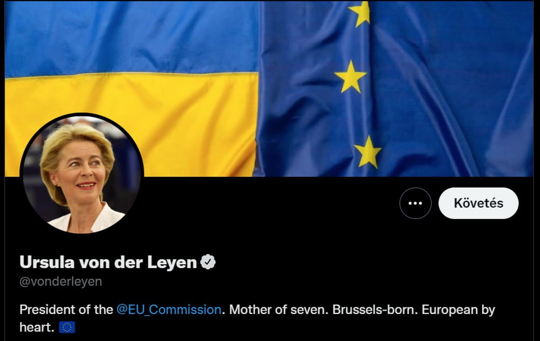 Ursula von der Leyen Twitter-oldala
