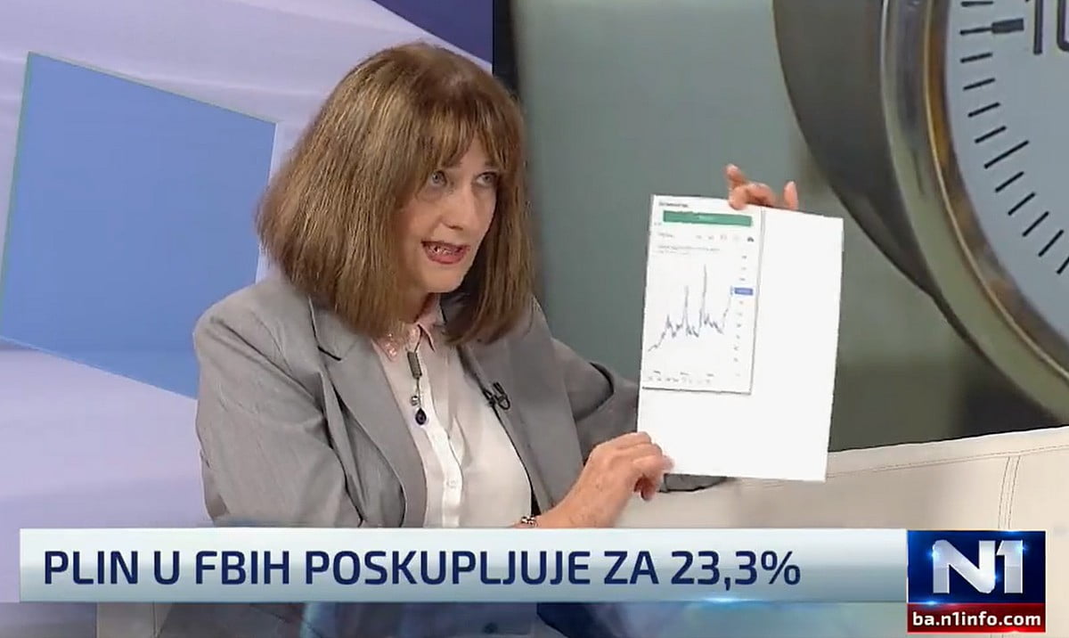 AZ OROSZOK BOSSZÚJA: A képen Bisera Hadžialjević, a bosznia-hercegovinai Föderáció gázimportját bonyolító Energoinvest vezetője