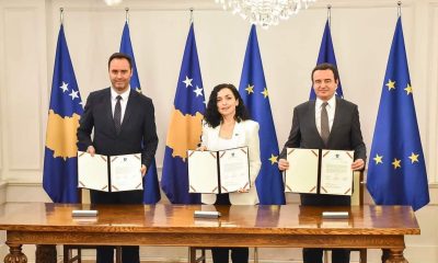 Koszovó európai uniós csatlakozási kérelmének aláírása