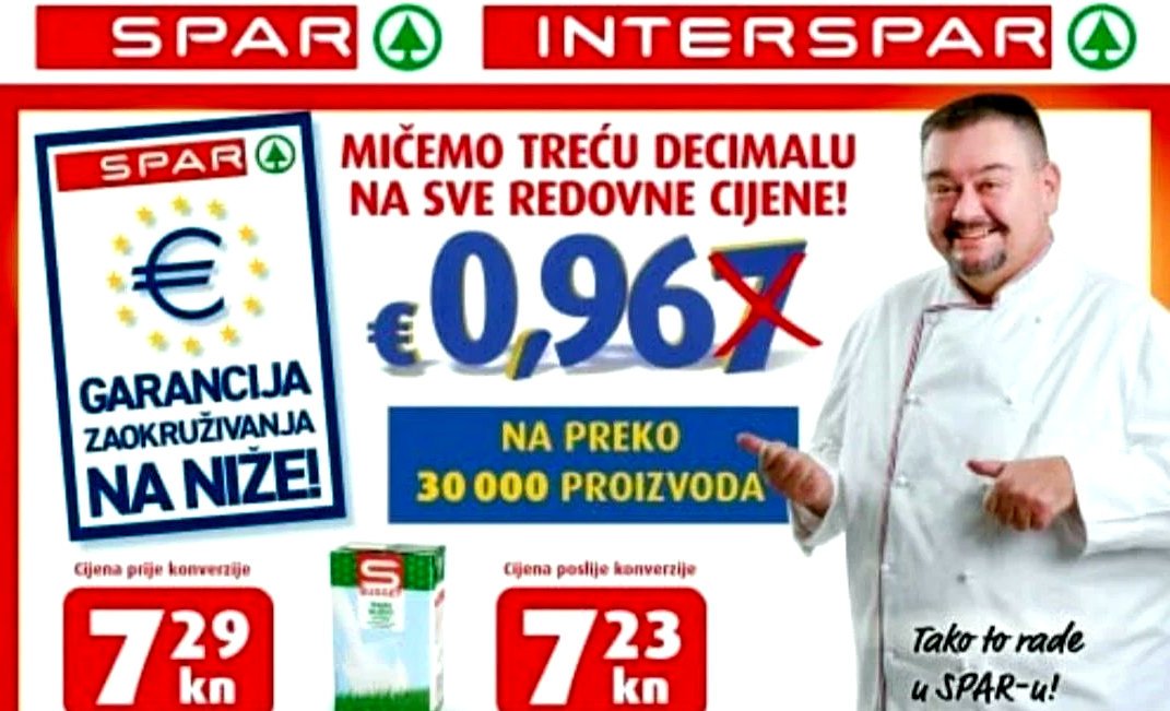 A horvát SPAR az árak lekerekítésében jeleskedik