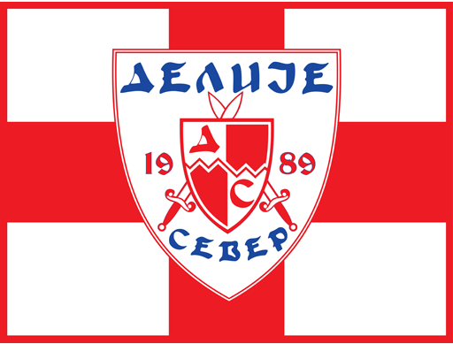 A Zvezda keménymagjának zászlaja/logója. A Delije szurkolói csoport 1989. január 7-én (szerb karácsony napján) alakult több marakanai (a Zvezda stadionjának közhasználatú neve) tábor egyesülésével egyetlen nagy szervezetté. Tagjai részt vettek a horvátországi és boszniai háborúban többek között Željko Ražnatović Arkan parancsnoksága alatt.
