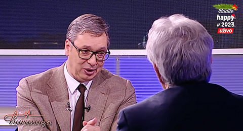 A  szerb elnök a Happy Televízió Ćirilica című műsorában a Wagner Csoportról is beszélt