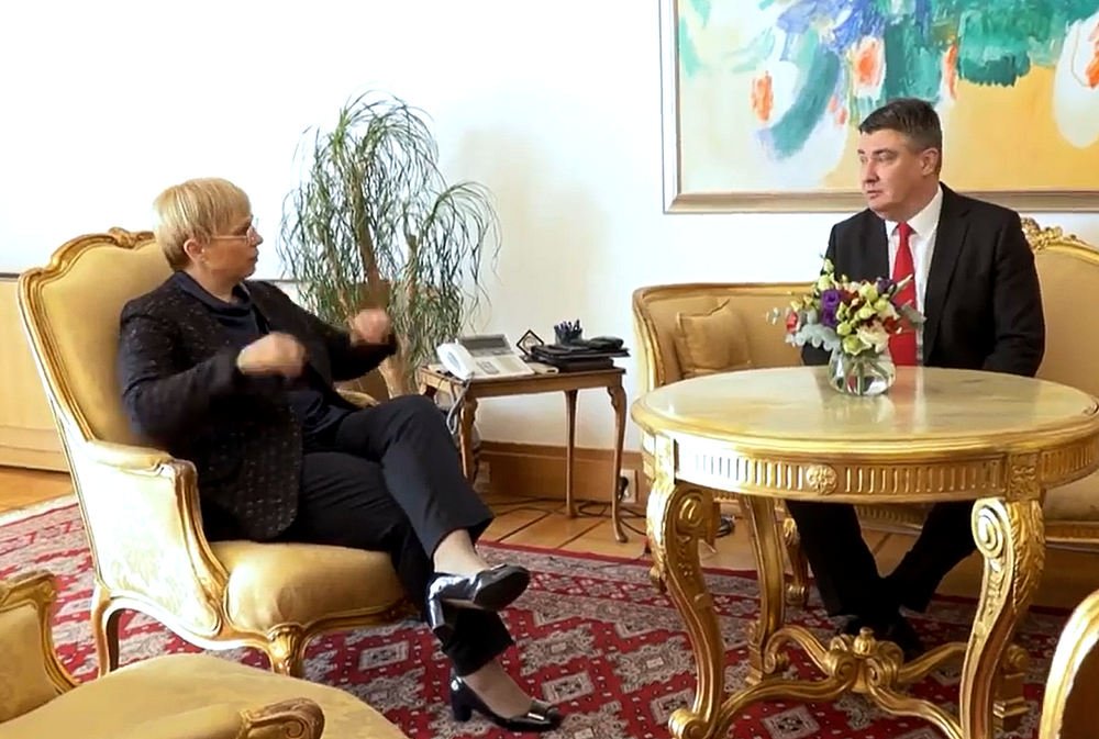 Milanović horvát elnök szlovén kollégáját látja vendégül