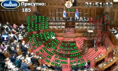 AZ UNESCO-RÓL IS SZÓ VOLT: Az elnöki beszámolóra 154 képviselő szavazott igennel, 23 nemmel, 8-an pedig tartózkodtak a jelenlévő 185 szerb honatya közül