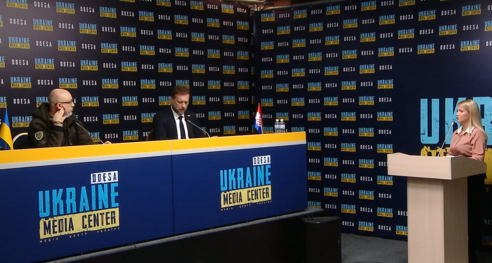 Mario Banožić védelmi miniszter találkozott ukrán kollégájával, Olekszij Reznyikovval (Forrás: Twitter)