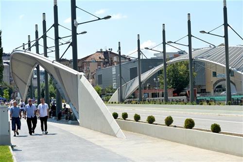 feszültség, Mitrovica, híd, Ibar