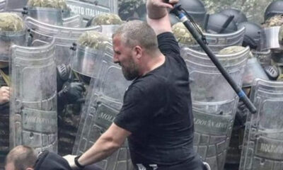 tüntetés / protest in Zvečan, Kosovo
