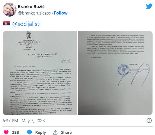 oktatási miniszter