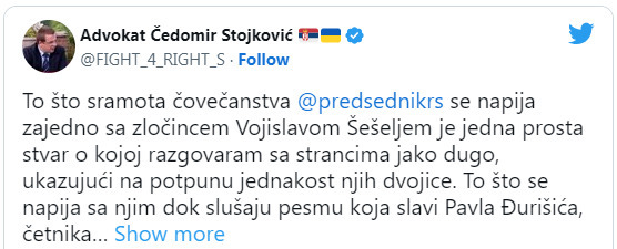 CSETNIKNÓTA: A szerb államfő díszvendég volt Šešelj vajda fiának esküvőjén 3 nóta