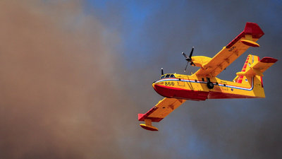 erdőtűz, Grebaštica, Canadair