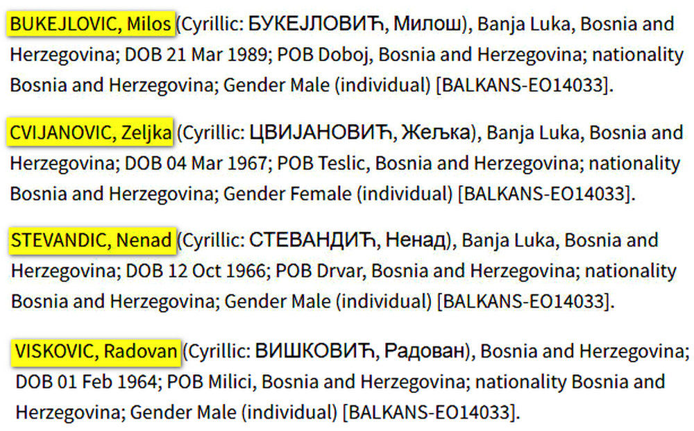 szankció, szankciós lista