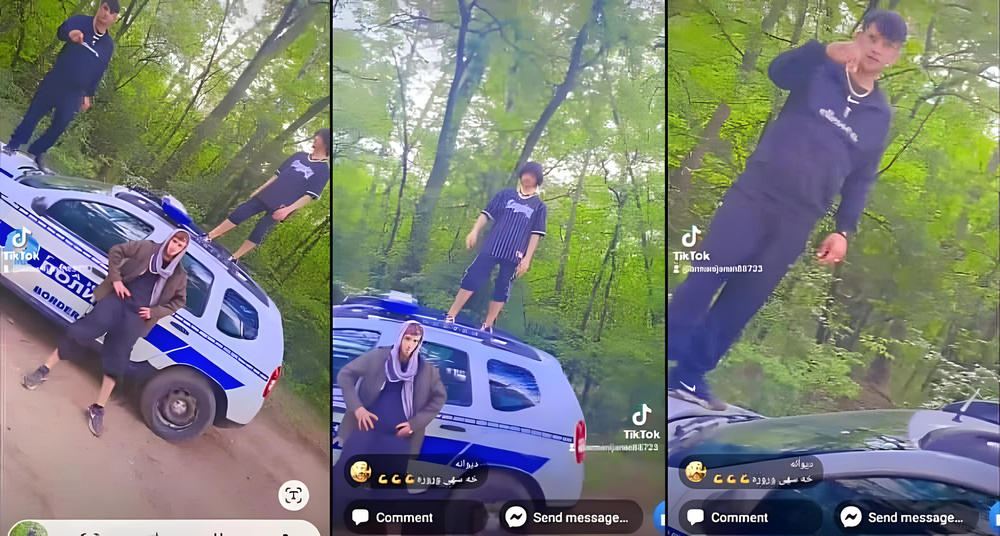 Afgán migránsok "meglovagoltak" egy szerb rendőrségi dzsipet 