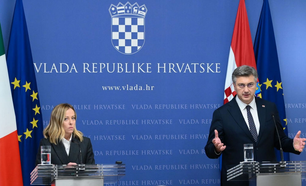 A horvát miniszterelnök szerint Horvátország és Olaszország közös álláspontot foglal el az EU közlekedési folyosóinak felülvizsgálatát és Bosznia-Hercegovina támogatását illetően (Forrás: X-platform, Andrej Plenković)