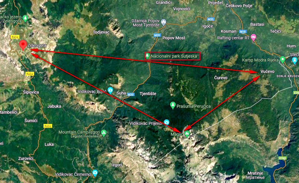 A paramilitáris kiképzés Helez által említett helyszíne (Forrás: googlemaps)