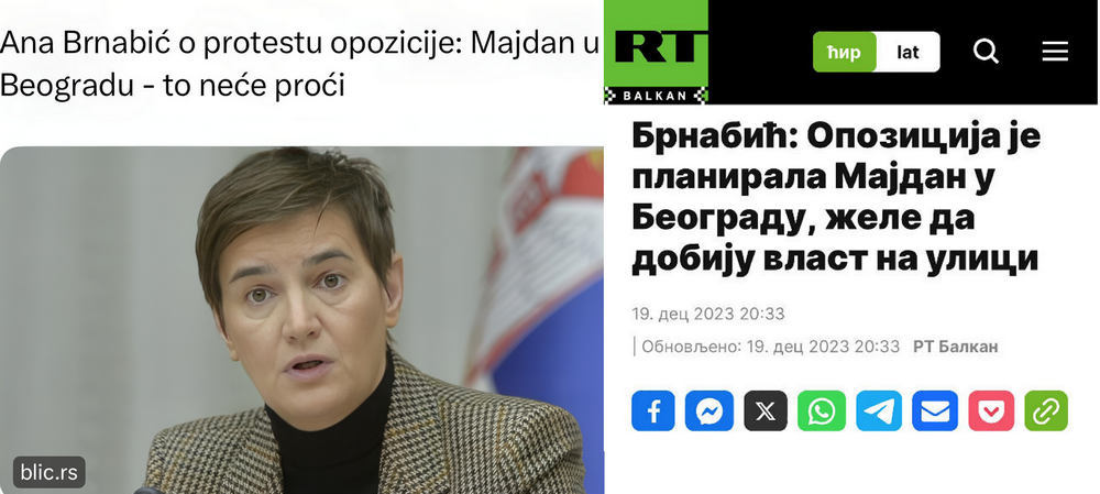 A szerb miniszterelnök szerint az ellenzék forradalommal akar(t) hatalomra kerülni 3 A Blic és az RT ugyanarról