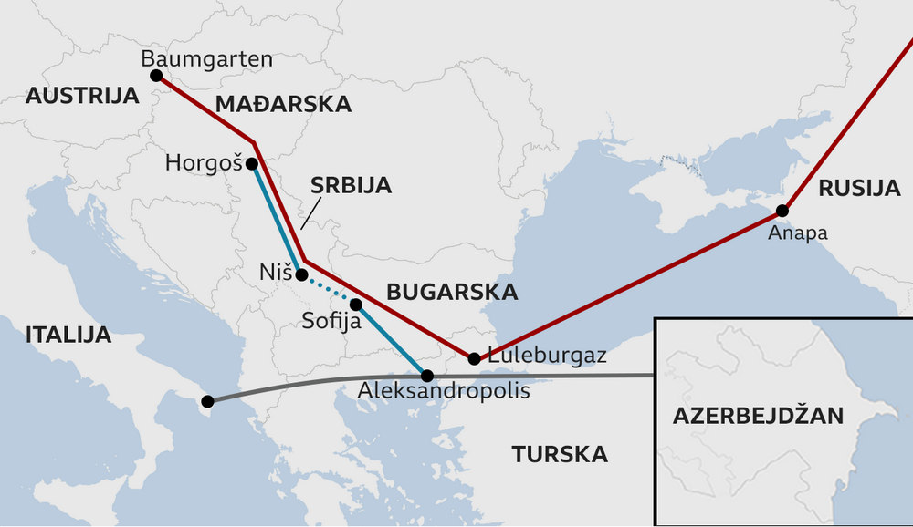 Szerbia energiabeszerzési megállapodást írt alá az USÁ-val, amerikai gázt és atomot a Balkánnak! 4 Milyen irányból érkezhet gáz Szerbiába?