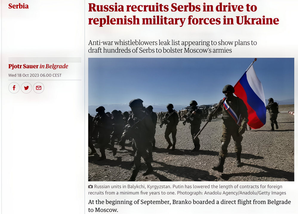 Az oroszok verték a szerb zsoldosokat, és cigányoknak nevezték őket 4 A brit sajtó szerint az oroszok ezer szerb zsoldost szeretnének besorozni, miután Putyin elnök egy évre vitte le a hűségnyilatkozat időtartamát