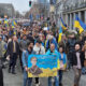 Ukránok vonultak fel Belgrádban a háború kitörésének második évfordulóján az orosz agresszió ellen tiltakozva