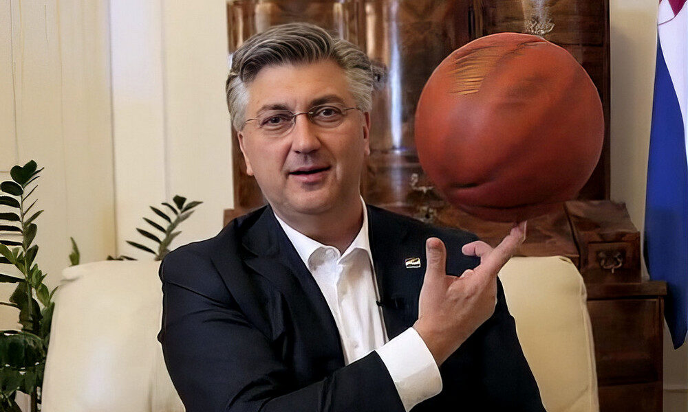 A horvát miniszterelnök egy kosárlabdával szállt be a választási kampányba