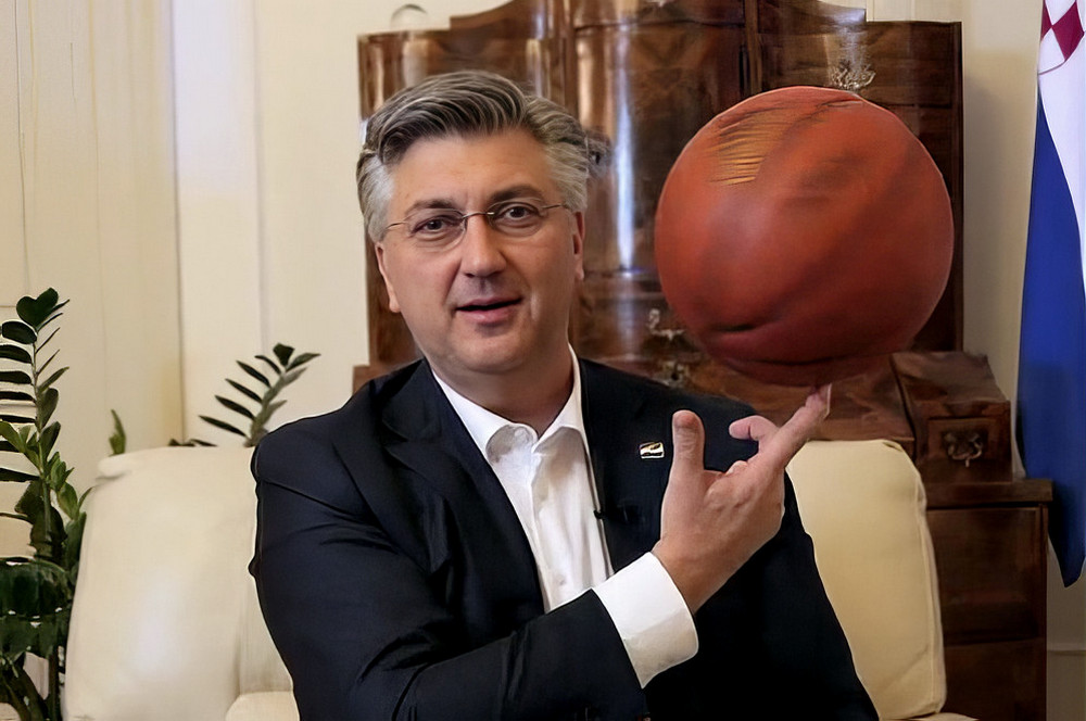 A horvát miniszterelnök egy kosárlabdával szállt be a választási kampányba