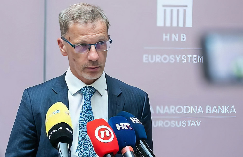Boris Vujčić, a HNB elnöke a "Digitális euró és központi banki digitális pénz" című konferencián