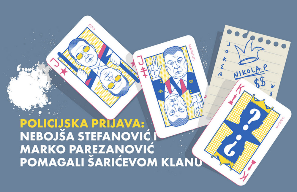 A KRIK ezzel a képpel indította legújabb leleplező cikkét, amely szerint a szerbiai hatalom legfelsőbb köreihez vezetnek a szálak a szervezett bűnözés támogatását illetően. Ezzel kapcsolatban megjelenik egy titokzatos Oskar nevet viselő személy is, aki felülről támogatta a korábban aktuális drogbárót. A KRIK állításait alátámasztják a korábbi szivárogtatások és fejlemények
