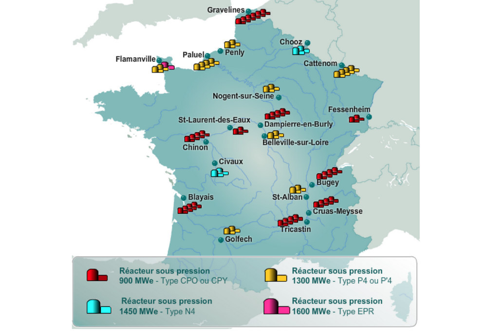 Francia atomerőművek
