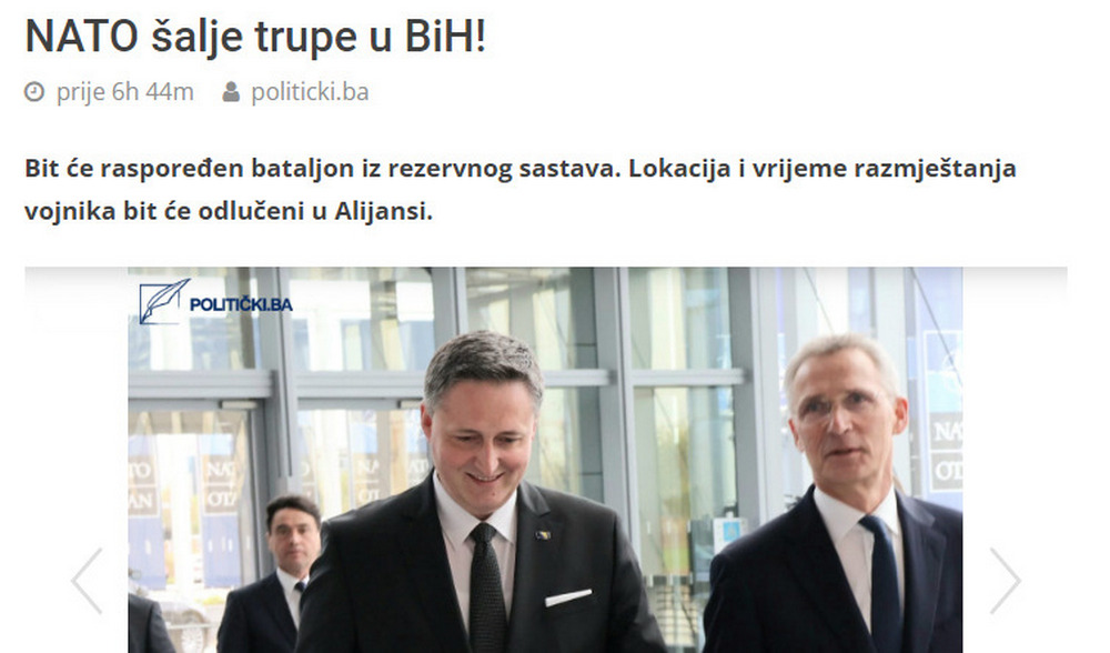 A NATO csapatokat küld Bosznia-Hercegovinába!