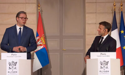 A francia elnök perceken keresztül mozdulatlanul, és rezzenéstelen arccal hallgatta a szerb államfő Koszovóról szóló értekezését, elégre neki kell a Rafale és az atomerőmű