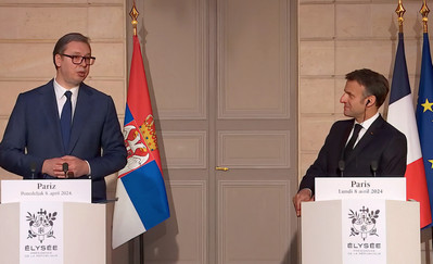 A szerb és a francia elnök találkozója