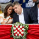 DÍSZVENDÉGEK: Novák Katalin és Zoran Milanovic a Sinji Alka nevet viselő lovasjátékokon, itt már nem volt ott a Rosznyefty alelnöke
