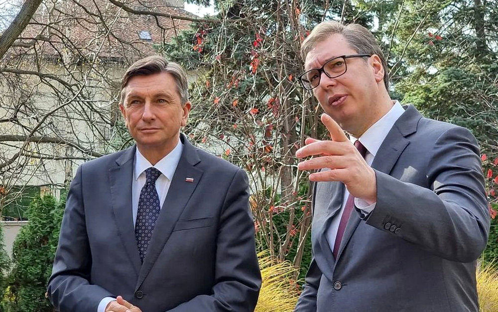 Ljubljana azt szeretné, hogy Borut Pahor volt szlovén elnök közvetítsen Lajčák helyett 2 Bohut Pahor & Aleksandar Vucic