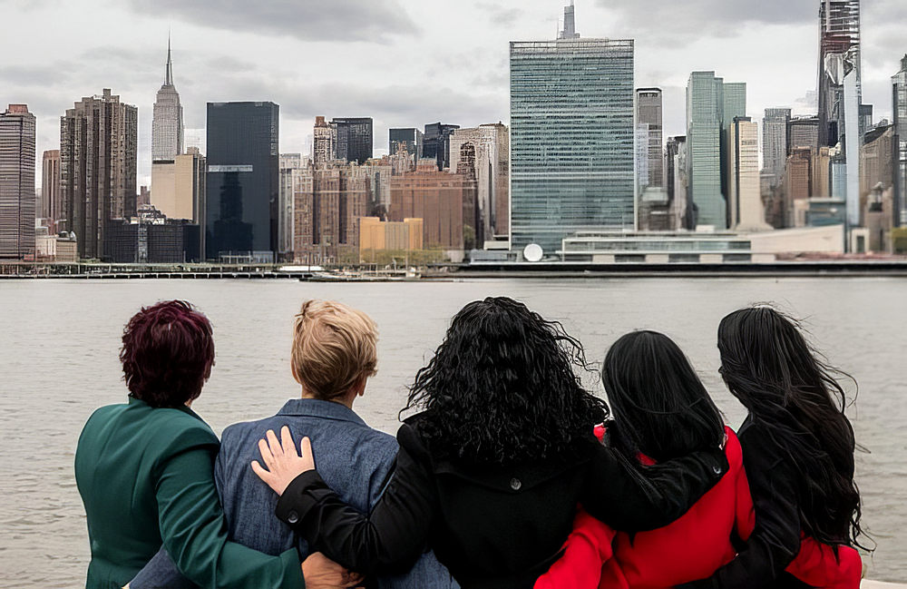 Vjosa Osmani négy nőt vitt magával New Yorkba