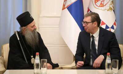 HÚSVÉTI ÜZENET: Porfirije pátriárka és Aleksandar Vučić szerb elnök (Forrás: szerb elnöki Instagram)