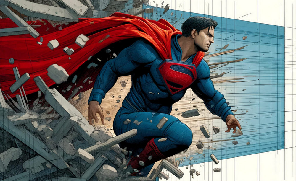 Dylan, Batman, Pókember és Baba Jaga a piacon (19. Budapesti Nemzetközi Képregényfesztivál) 5 A mesterséges intelligencia úgy rajzolta meg Supermant, mint aki most érkezik meg egy "testépítő tanfolyamról"