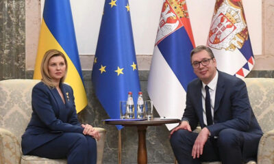 A szerb elnök az ukrán elnök nejével is találkozott, de találkozott az ukrán külügyminiszterrel is