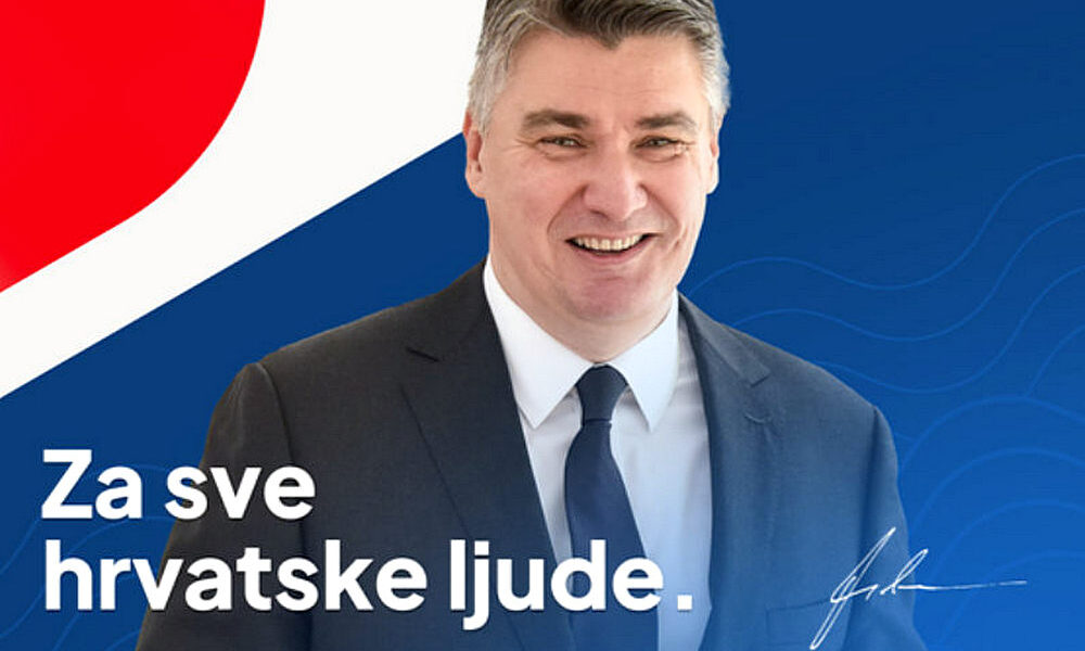 Talán ez lesz az új szlogen, amellyel Zoran Milanovic ringbe száll a második elnöki ciklus megszerzéséért: Minden horvát emberért