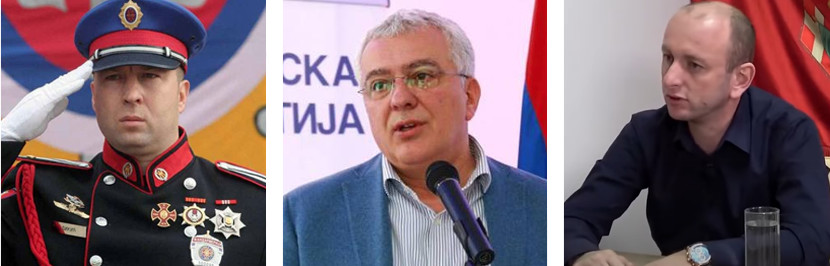 A puccs szerb résztvevői: Bratislav Dikić nyugalmazott rendőrtábornok, volt csendőrparancsnok, valamint két montenegrói szerb nacionalista vezető, Andrija Mandić és Milan Knežević