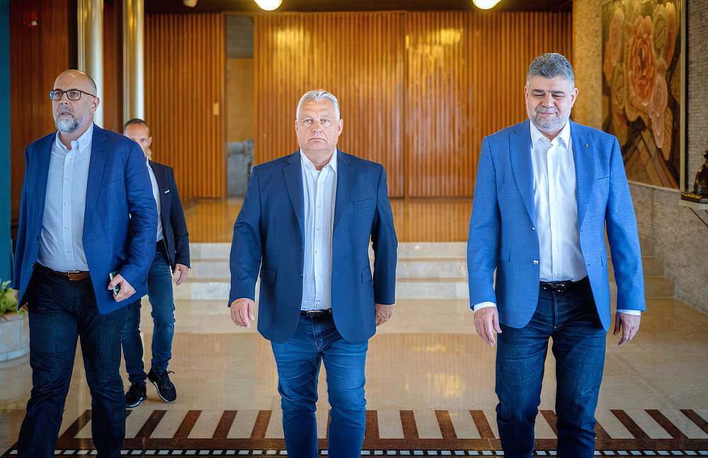 Erőtlen visszhang a magyar miniszterelnök tusványosi beszéde után 3 Hármak farmerben: Kelemen Hunor, Orbán Viktor, Marcel Ciolacu