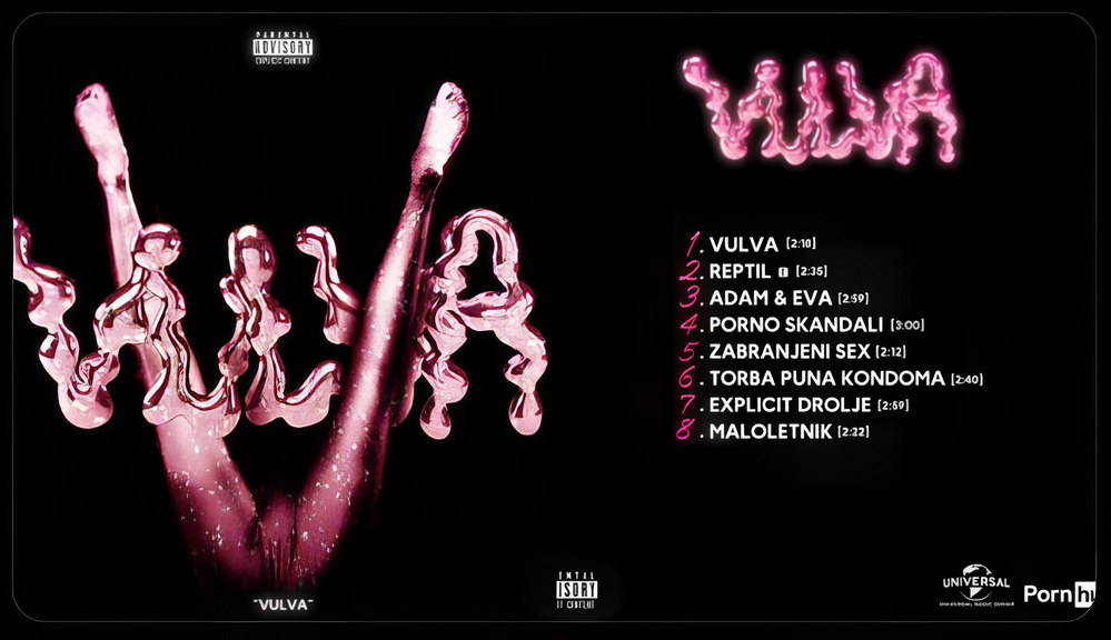 Karleuša az X-platformon: Bemutatom nektek a 'VULVA' című album borítóját és számlistáját.