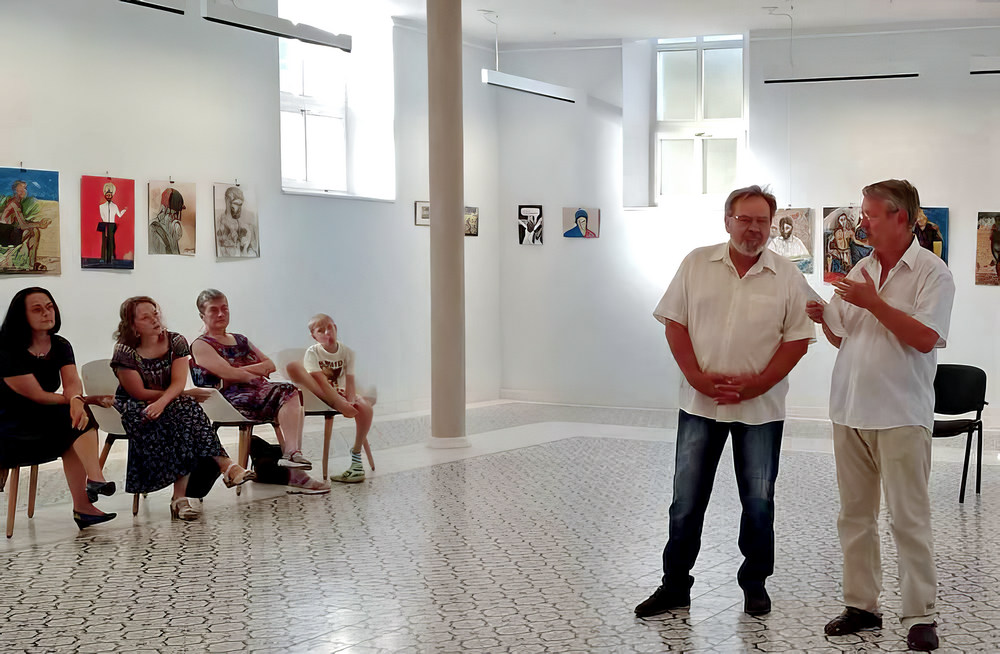 Színekben, vonalakban, mondatokban, hogy jobban lássalak (Benes László művészete) 5 A kép jobb oldalán Benes József és Beszédes István