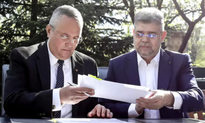 Liberális vagy szocdem, teljesen mindegy. A tartós együttlét receptje: együtt kormányoznak, külön-külön sértegetik egymást. A képen Nicolae Ciucă és Marcel Ciolacu