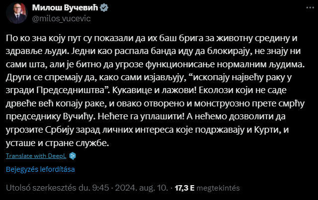 A szerb miniszterelnök a szétesett bandáról