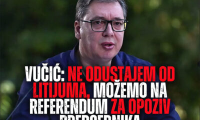 A szerb elnök a szabadban beszélt arról, hogy nem mond le a lítiumról, viszont egy referendum jöhet a visszahívásáról