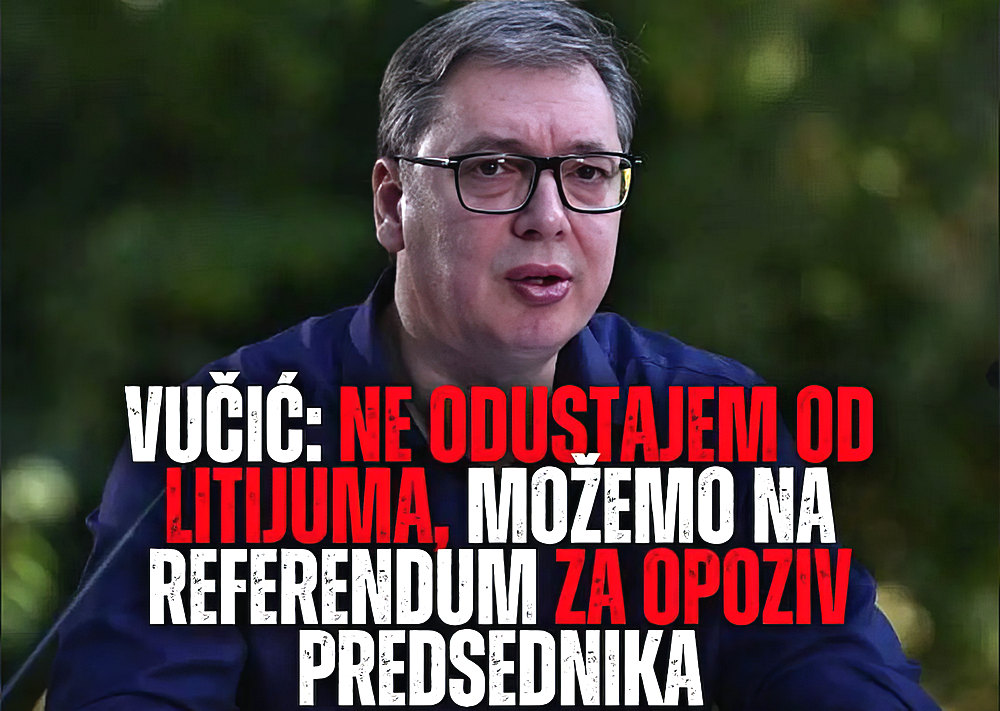 A szerb elnök a szabadban beszélt arról, hogy nem mond le a lítiumról, viszont egy referendum jöhet a visszahívásáról