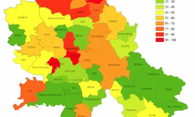 Az arzén (As) megengedett maximális koncentrációja az ivóvízben 10 µg/l (mikrogramm per liter), a fent látható vajdasági térképen a legsötétebb négyzet Szőreg, ahol 231 mikrogrammot mértek