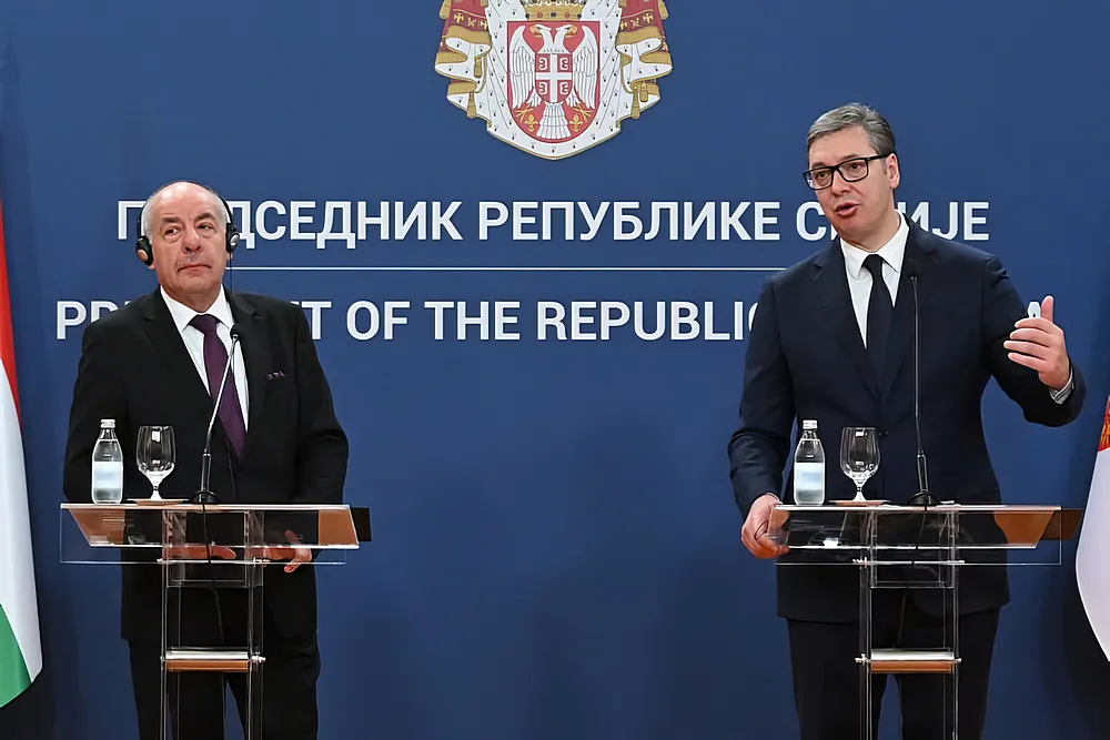 Vučić : A magyar nép és a magyar állam nagy népszerűségnek örvend Szerbiában 2 A magyar és a szerb köztársasági elnök "nyilatkozatot ad"