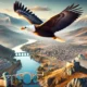 Így képzeli el a mesterséges intelligencia az amerikai sasmadár berepülését Észak-Macedónia fölé